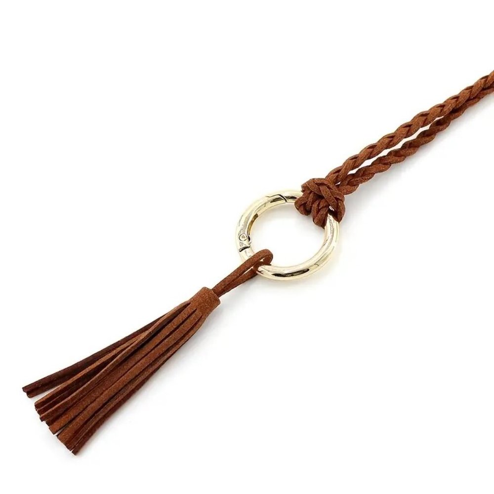 BELT Braided RopeTassel Waist Dangle Boho Hippie Vegan Leather Adjustable GIFT - Picture 2 of 3